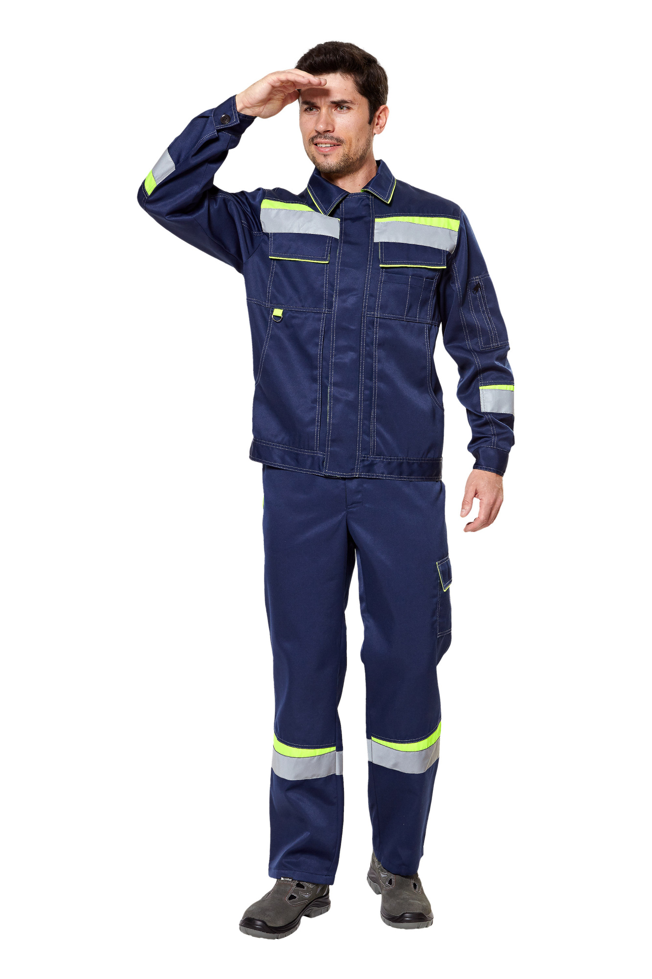 Костюм КОМФОРТ 2 с ПК (т.синий/неоновый)