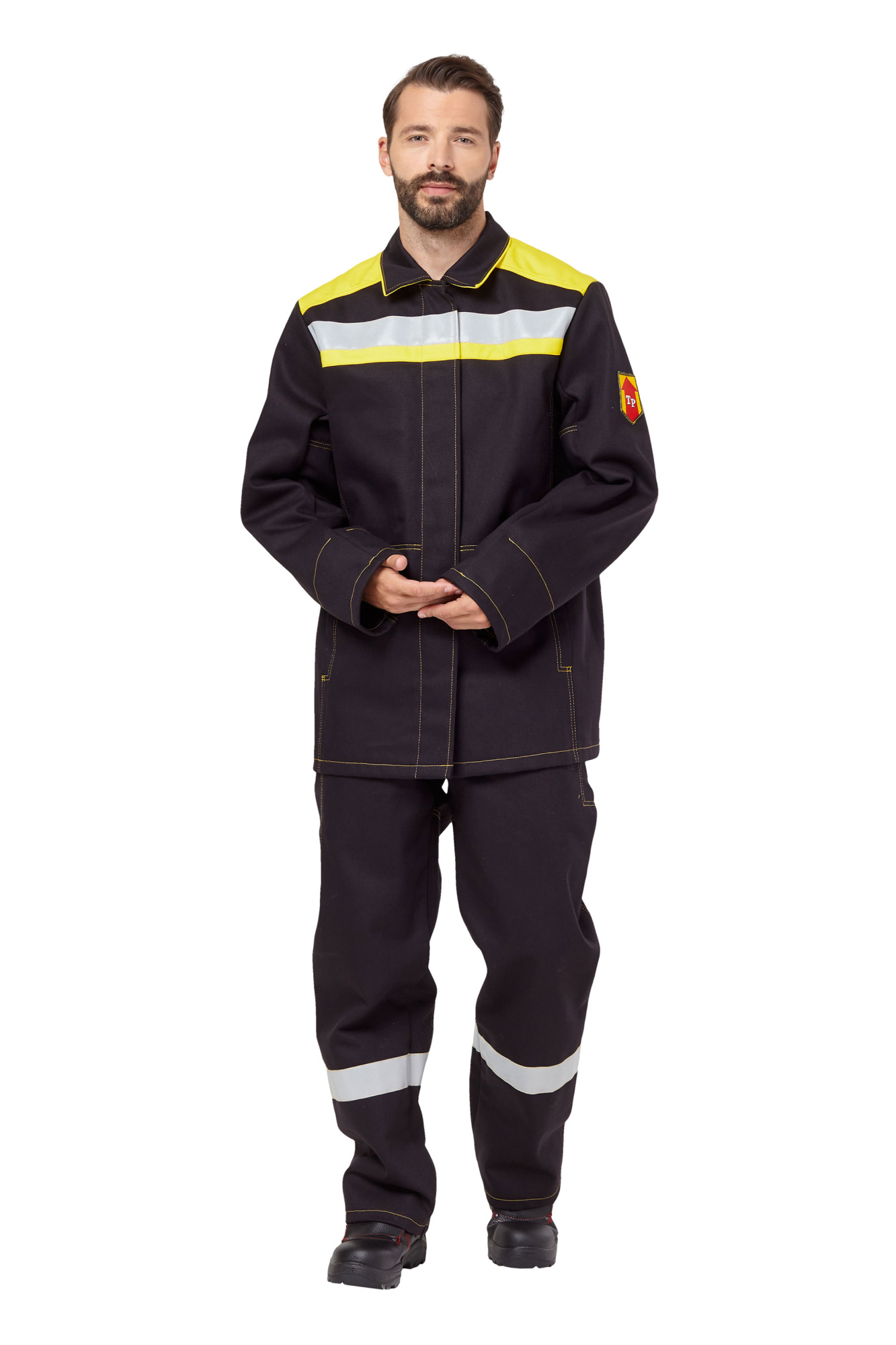 Костюм сварщика ФАЙМЕР 2 с БР (черный/желтый)