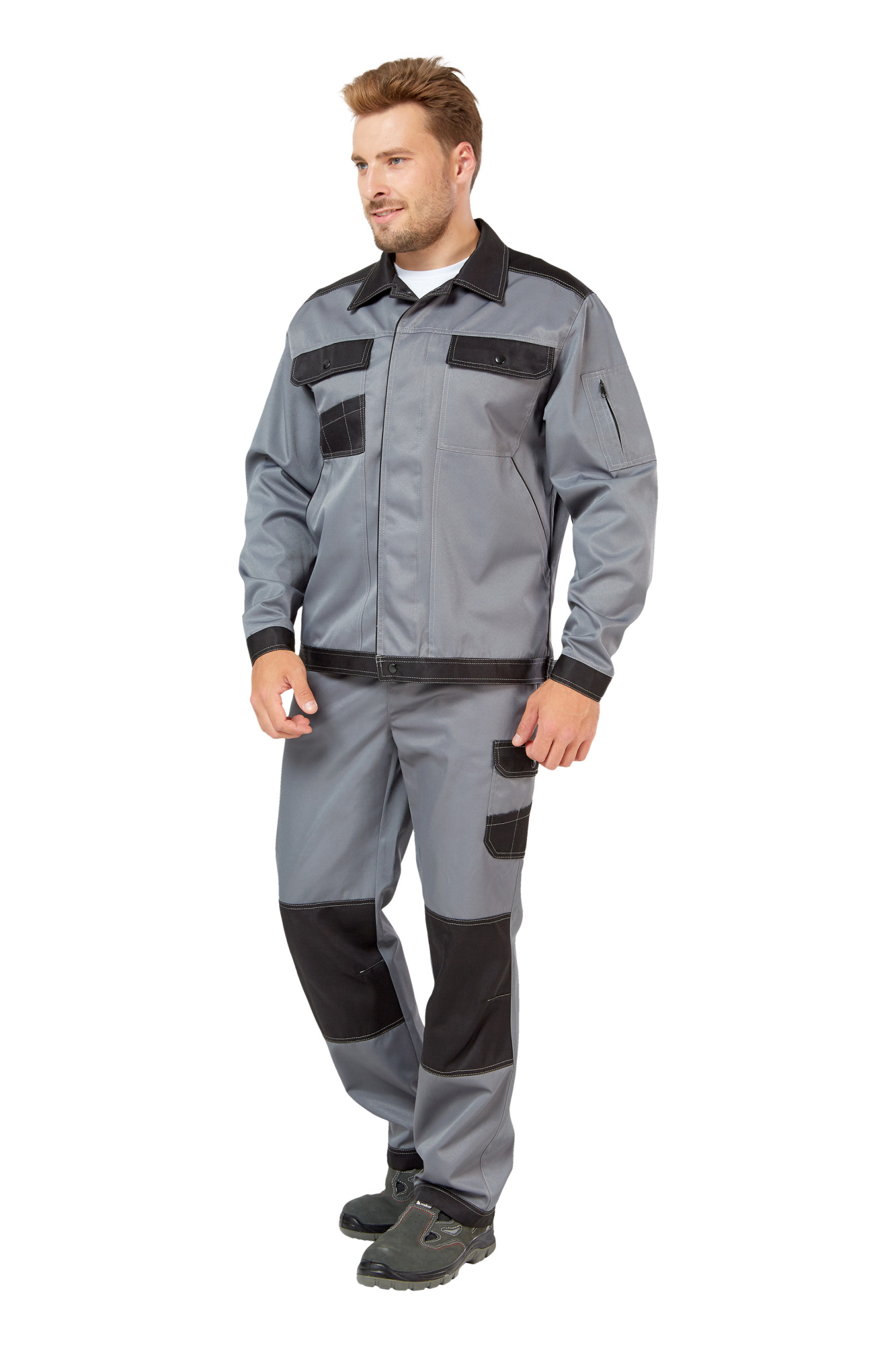 Костюм УМЕЛЕЦ 1 с БР (серый/черный)