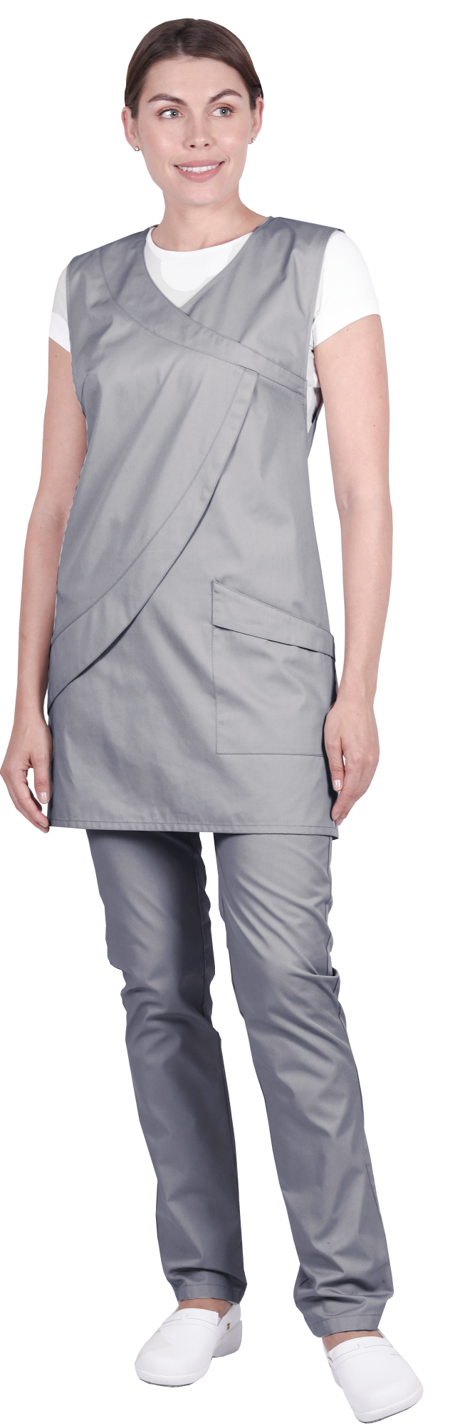 Униформа ВУППИ женская фартук брюки (серый)