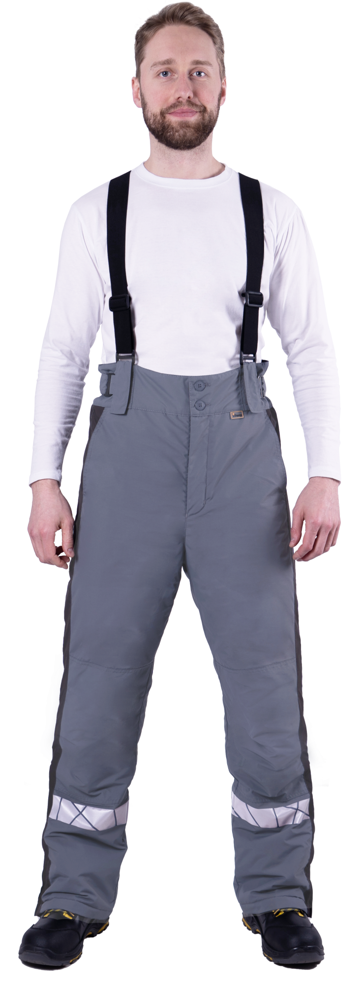 Брюки ХАЙ-ТЕК SAFETY зимние (серый/черный)