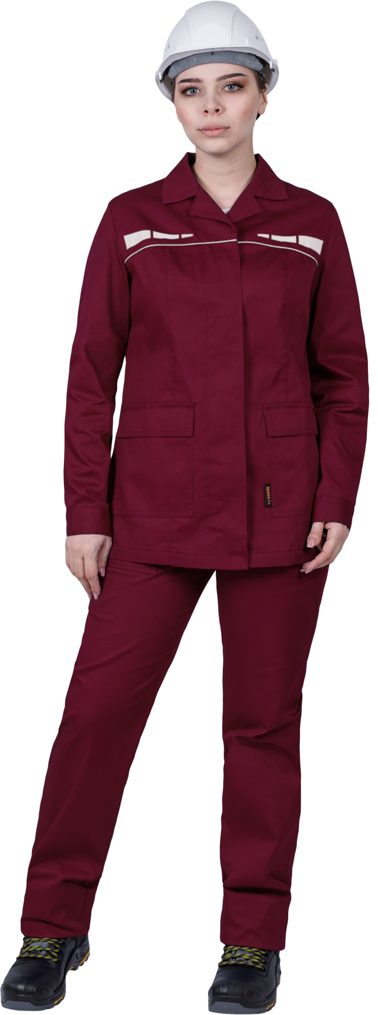 Костюм ОПЕРАТОР женский с БР (бордовый)