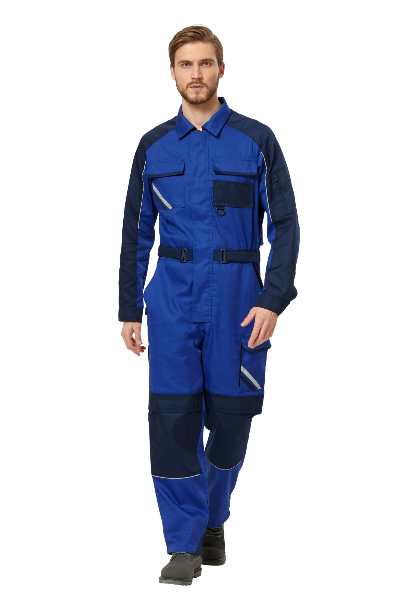 Комбинезон МЕГАПОЛИС (василек/т.синий)