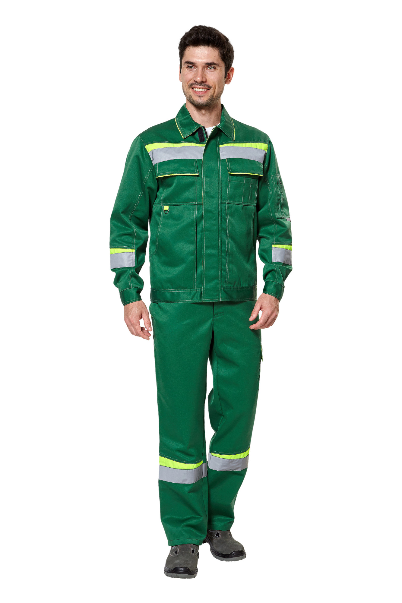 Костюм КОМФОРТ 2 с ПК (зеленый/неоновый)