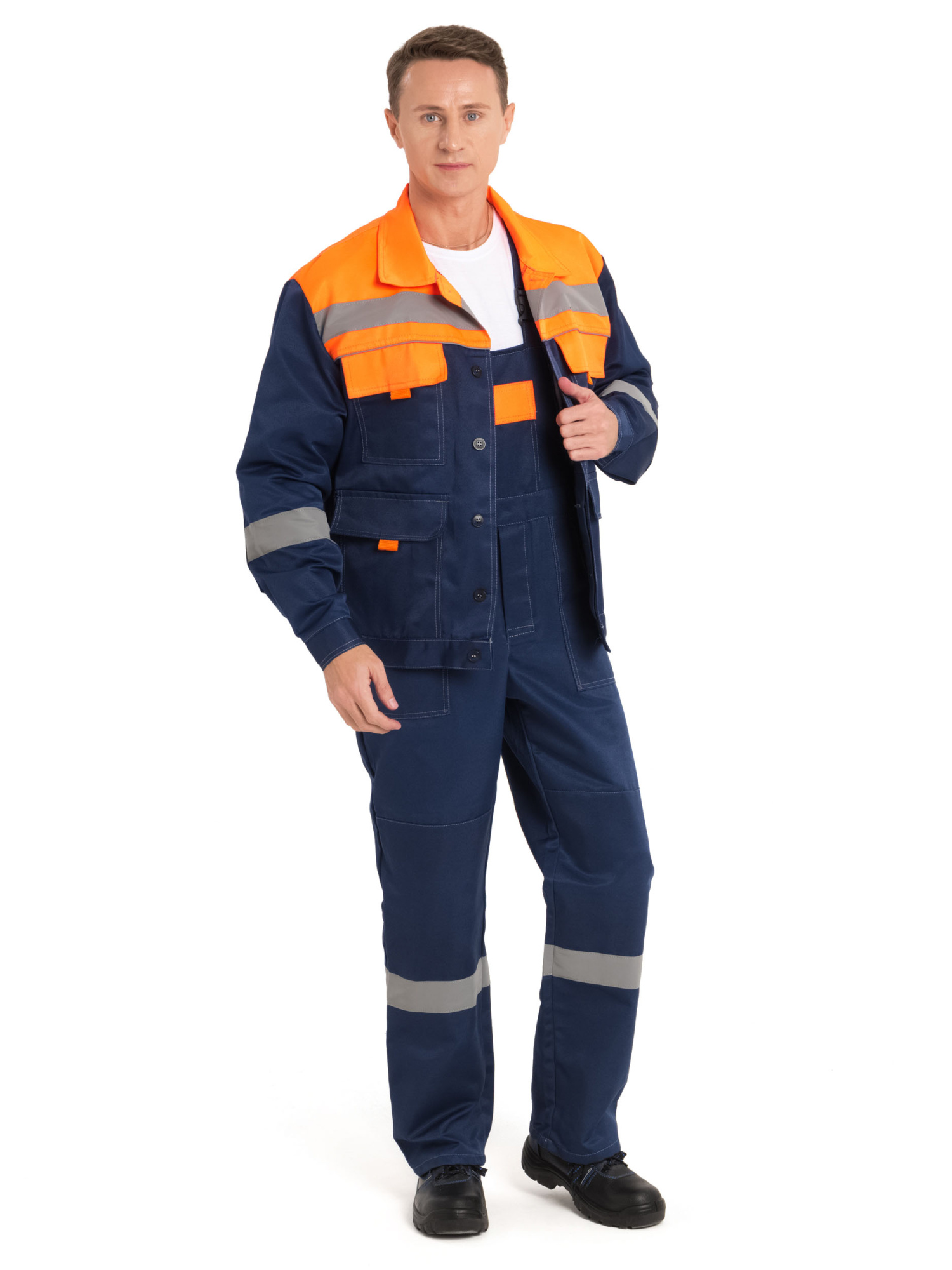 Костюм НОВА с СОП с ПК (т.синий/оранжевый)