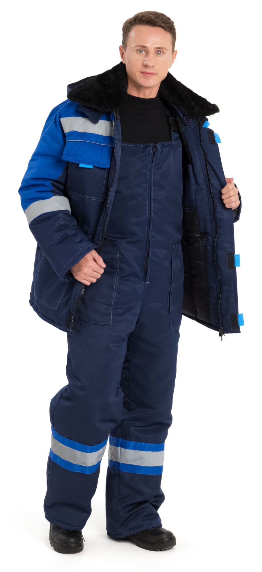 Костюм НОВА зимний с ПК (синий/василёк)