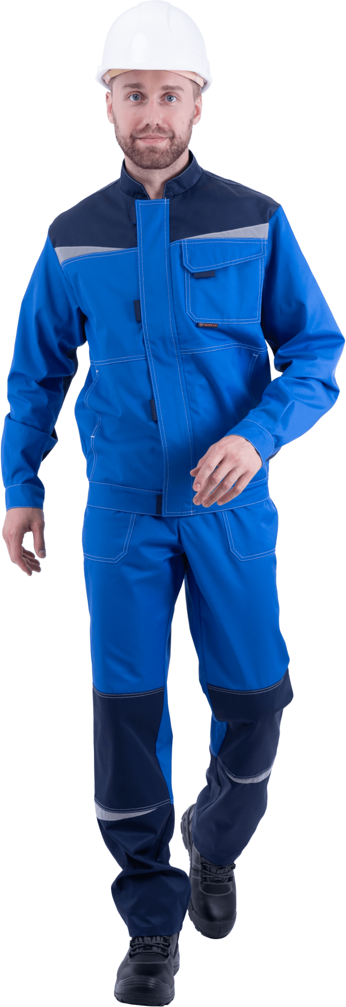 Костюм КМ-10 ЛЮКС летний с ПК (василек/т.синий)
