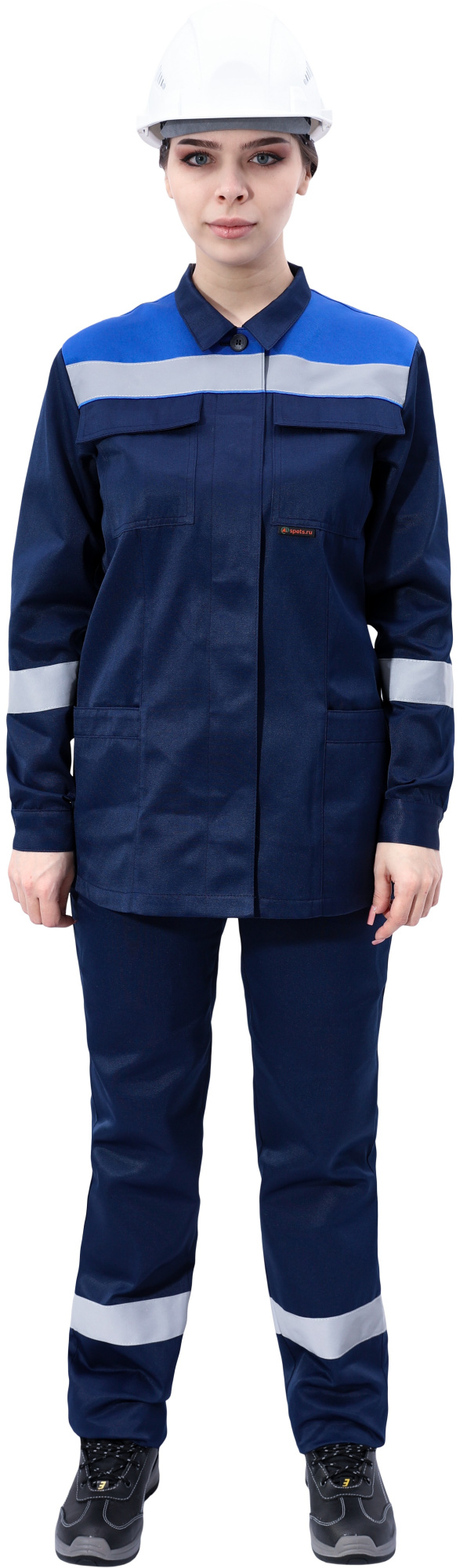 Костюм МАСТЕР ЛЮКС женский с БР (т.синий/василек)