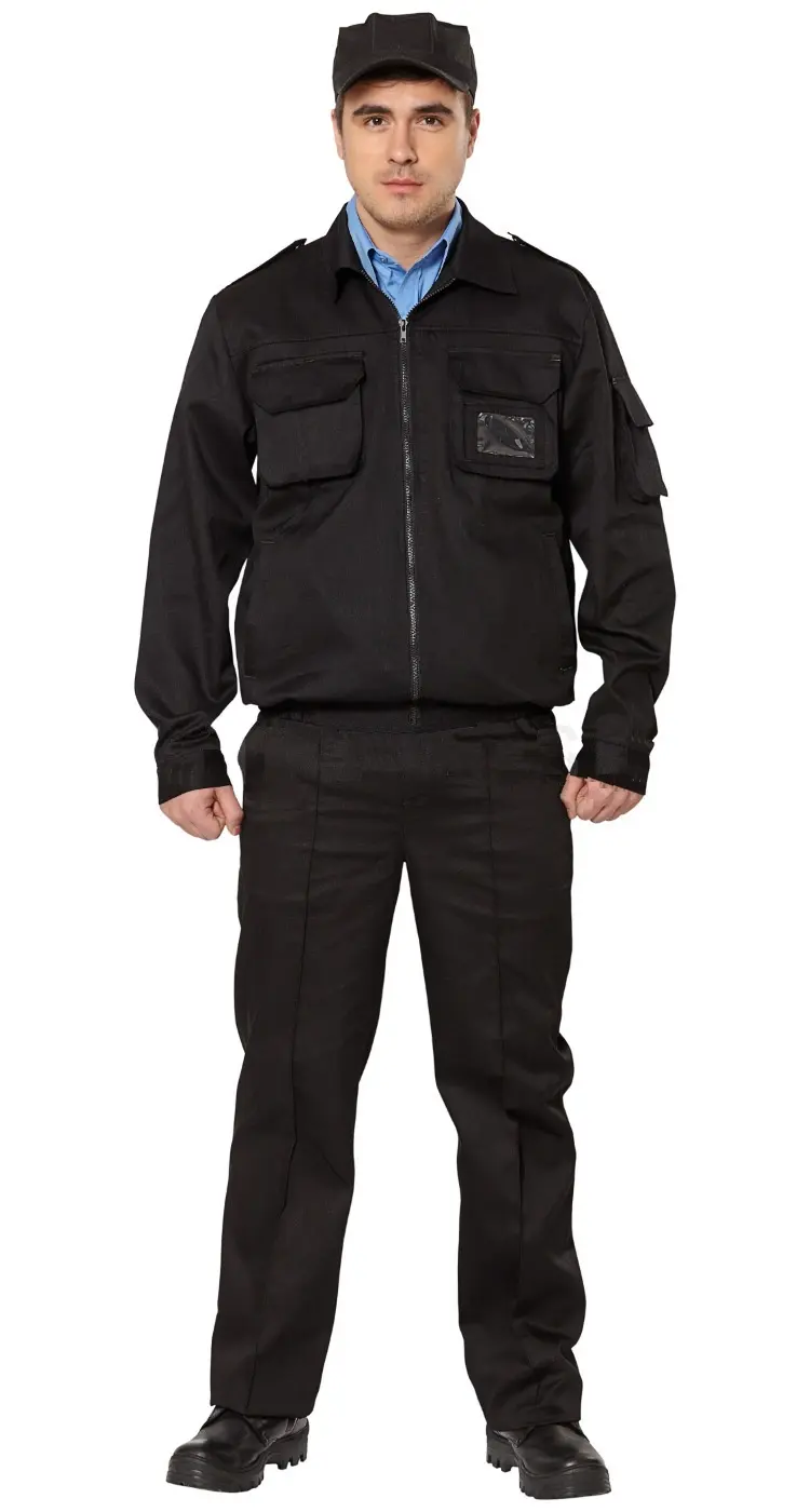 Костюм охранника КЛАССИК NEW с БР (черный)