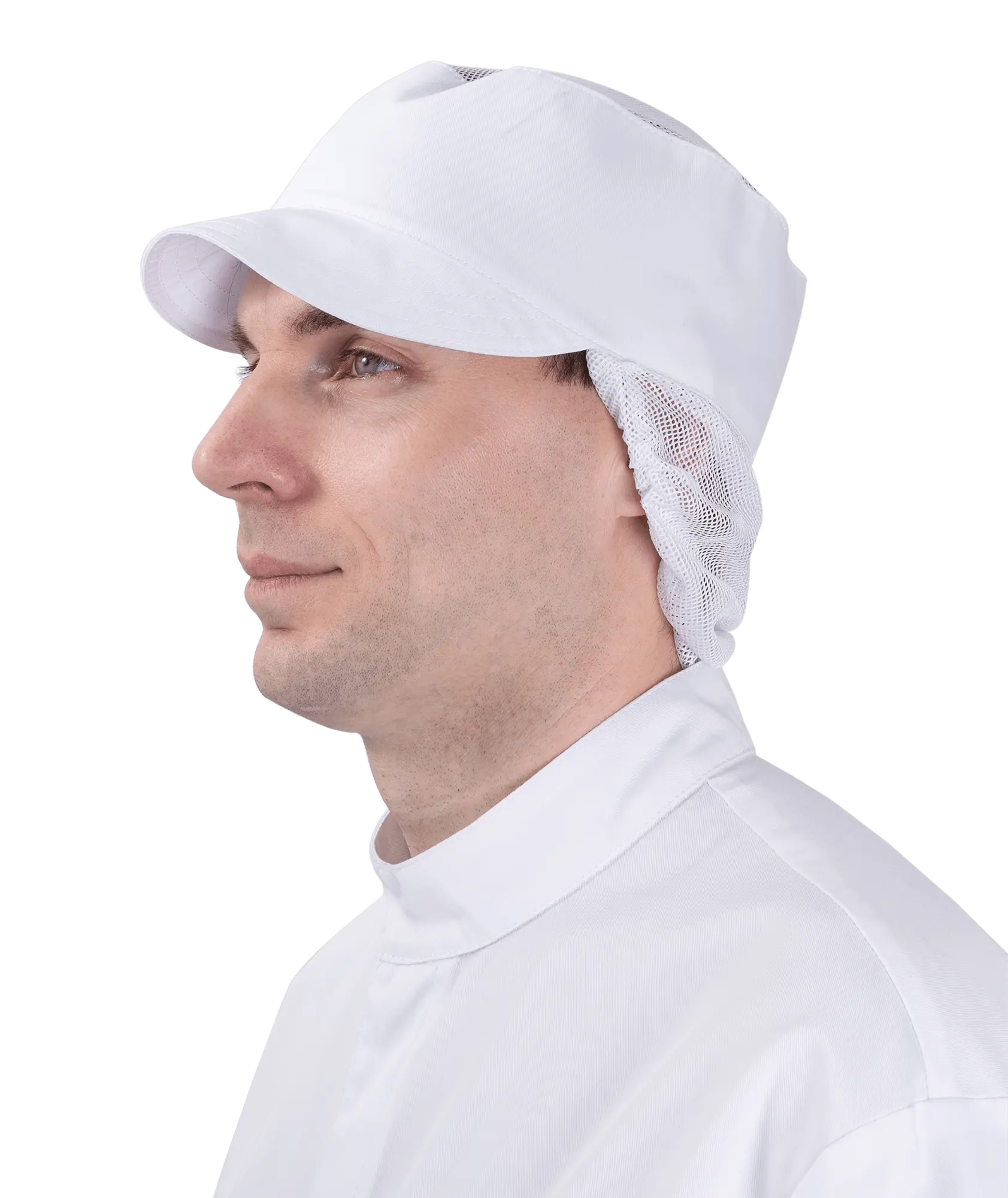 Шапочка ПИЩЕВИКА с козырьком (белый)