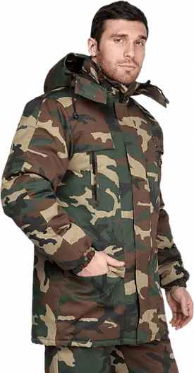 Куртка ТУРИСТ зимняя (кмф зелёный)