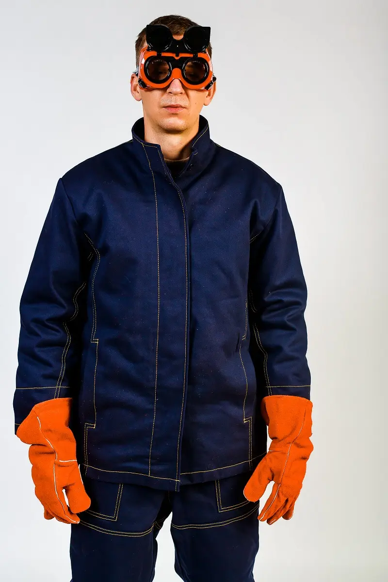 Костюм сварщика ВОЛАТ с БР утепленный 3 класс (синий)