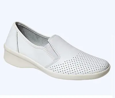 Туфли женские "Медистеп", мелкая перфорация, цв. белый (Бот-5061259)