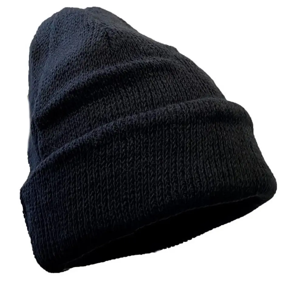Шапка полушерстяная 30% шерсти (черный)
