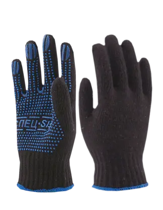 Перчатки СПЕЦ-SB® трикотажные с ПВХ (черный) ОТГРУЗКА КРАТНО 10 ПАР