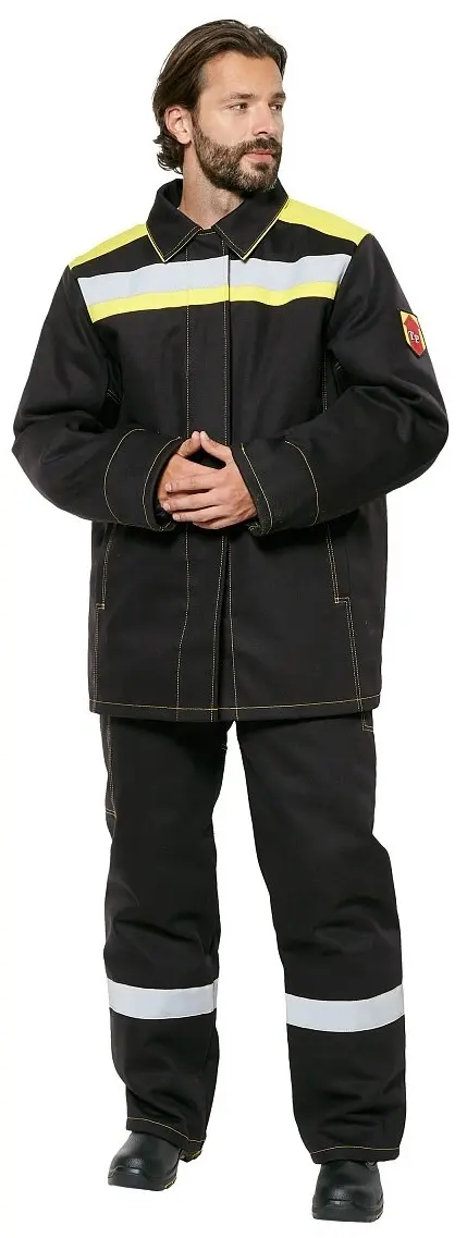 Костюм сварщика ФАЙМЕР 2 зимний с БР (черный/желтый)