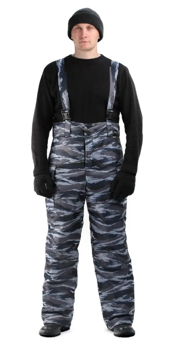 Брюки ОХРАНА зимняя (кмф серый вихрь)