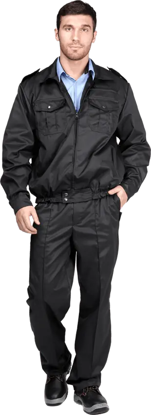 Костюм ОХРАНА с БР (черный)