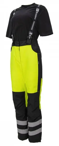 Брюки сигнальные BRODEKS KW 330 женские зимние (желтый/черный)