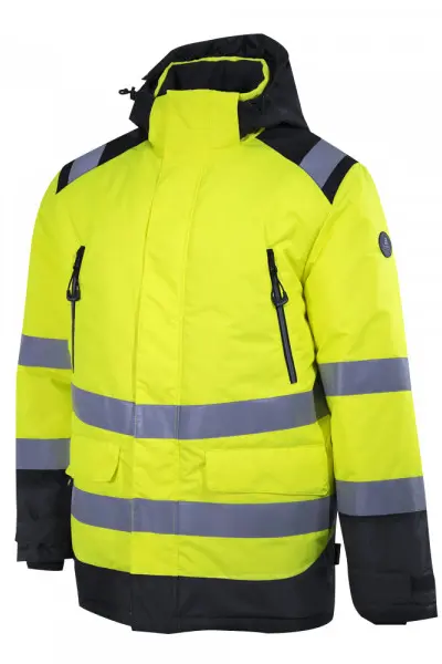 Куртка-парка BRODEKS KW 217 зимняя сигнальная (желтый/черный)
