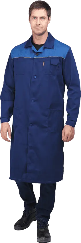 Халат СТАНДАРТ (т.синий/василек)