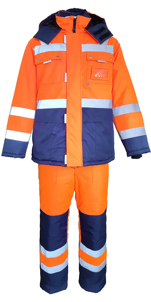 Костюм НОРДИК зимний с ПК (оранжевый/т.синий)