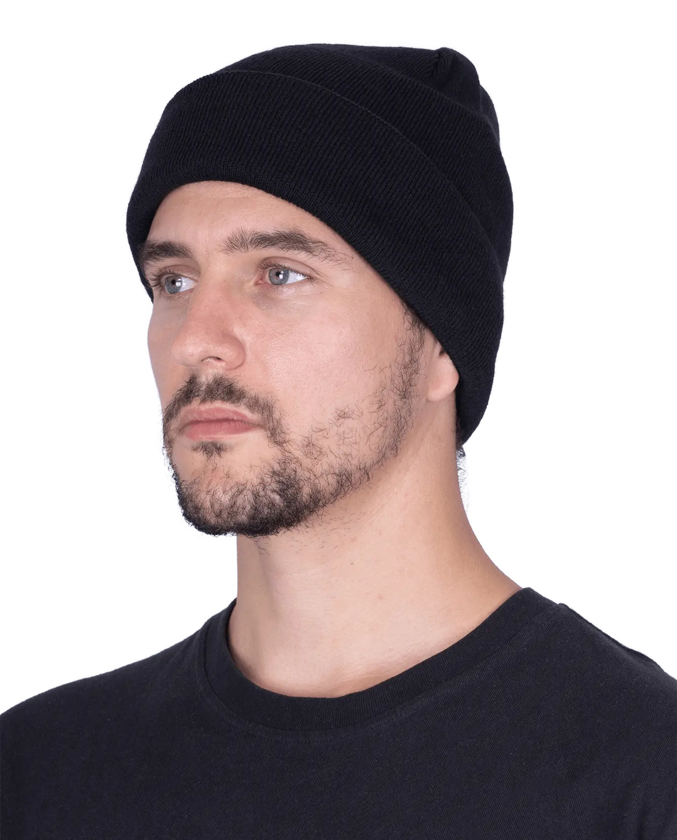 Шапка полушерстяная зимняя (черный)