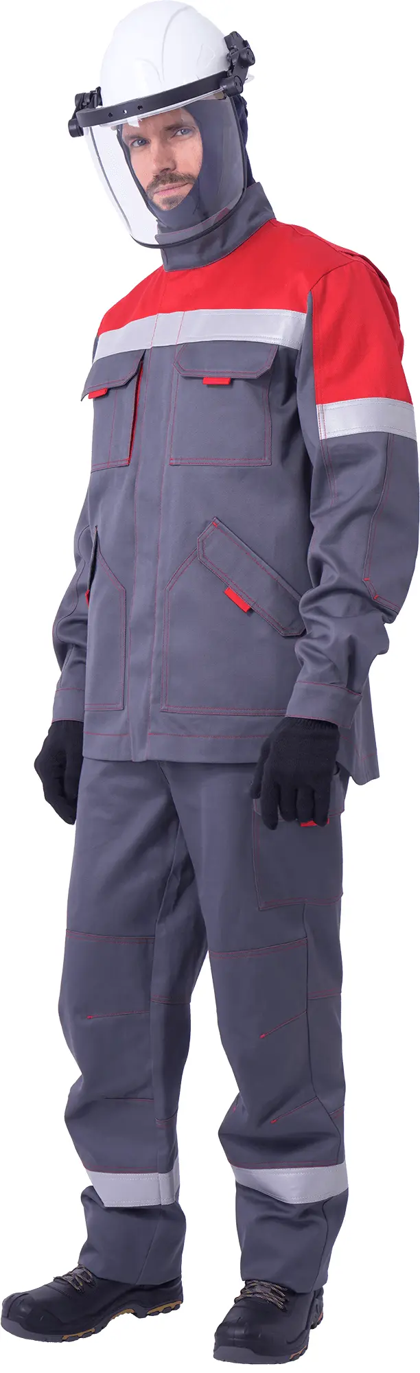 Костюм ЭЛЕКТРОСТОП ТЕРМО ЗЭТВ 29 с БР (серый/красный)