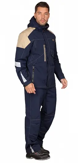 Куртка-штормовка РЕСПЕКТ (т.синий/бежевый)