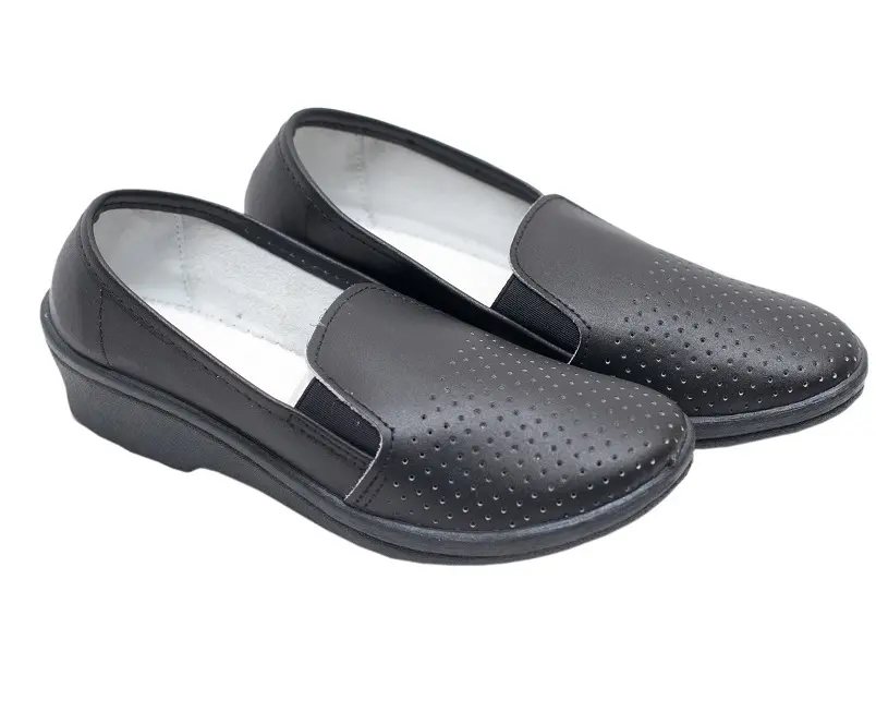 Туфли STEP 41-22-7 ПВХ кожаные женские (черный)