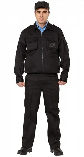 Костюм охранника КЛАССИК NEW с БР (черный)