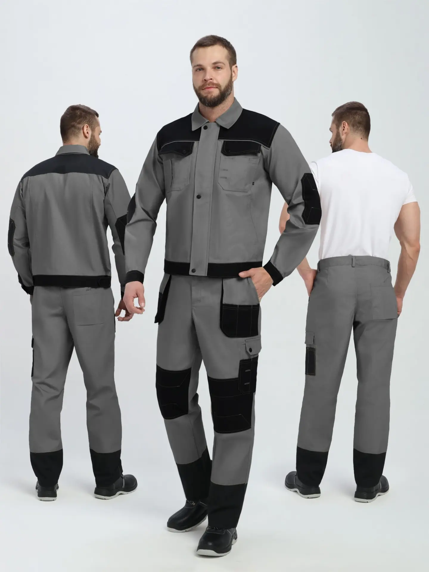 Костюм ВЕСТА IMP с БР (т.серый/черный)