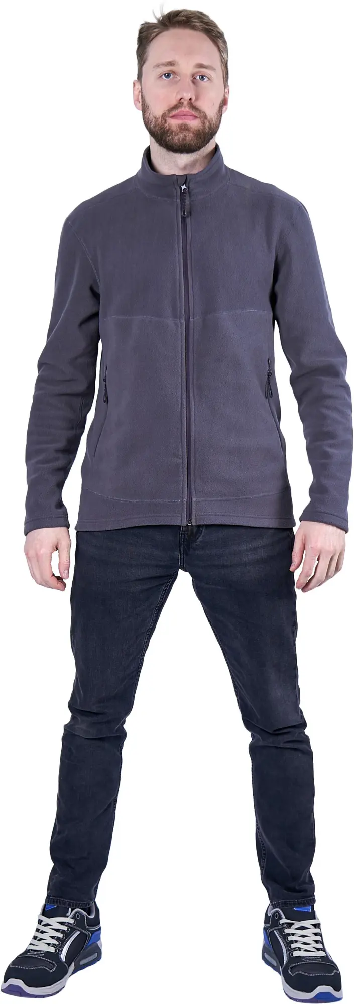 Куртка флисовая ФЬЮЖЕН (т.серый)