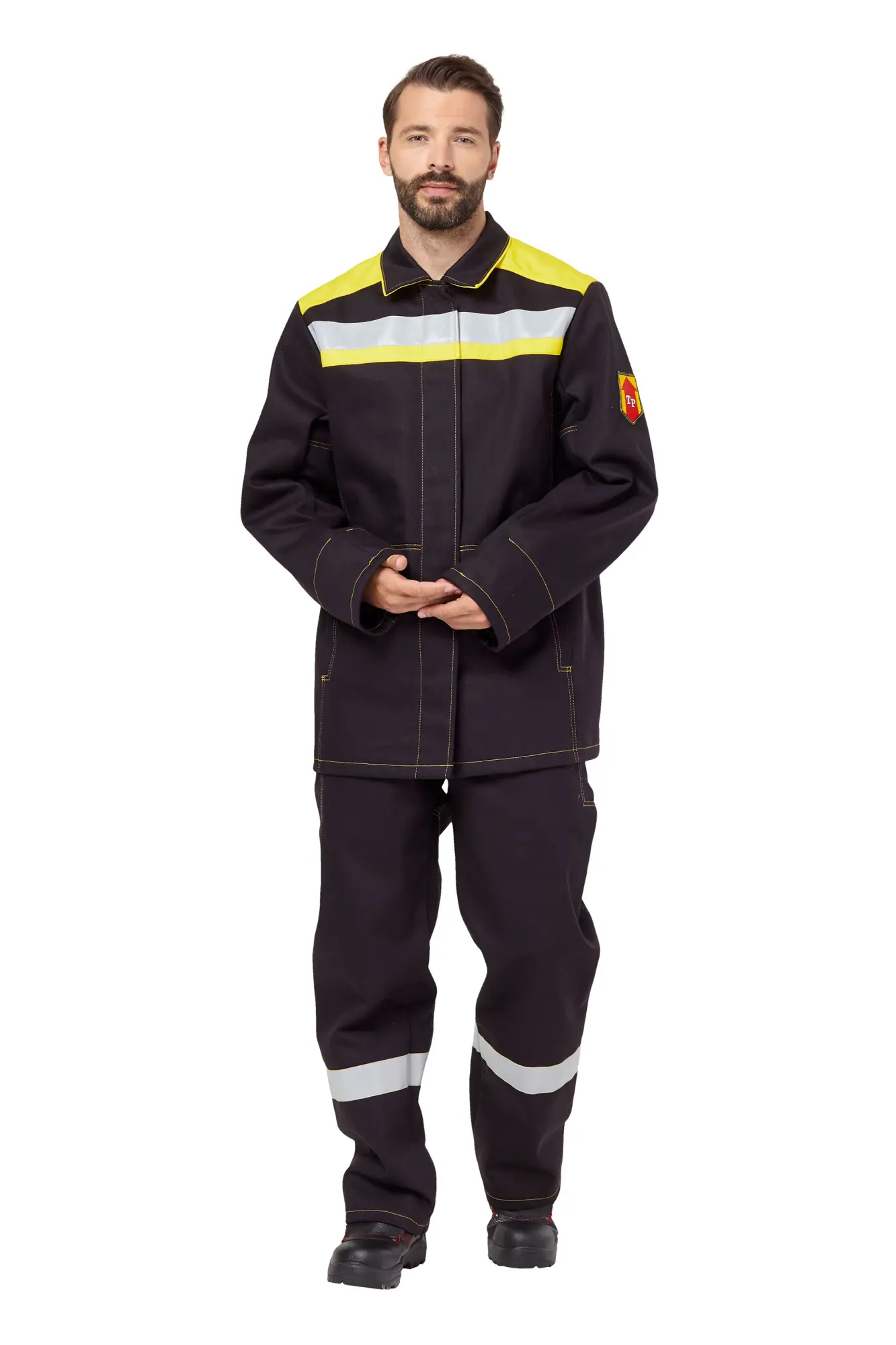 Костюм сварщика ФАЙМЕР 2 с БР (черный/желтый)