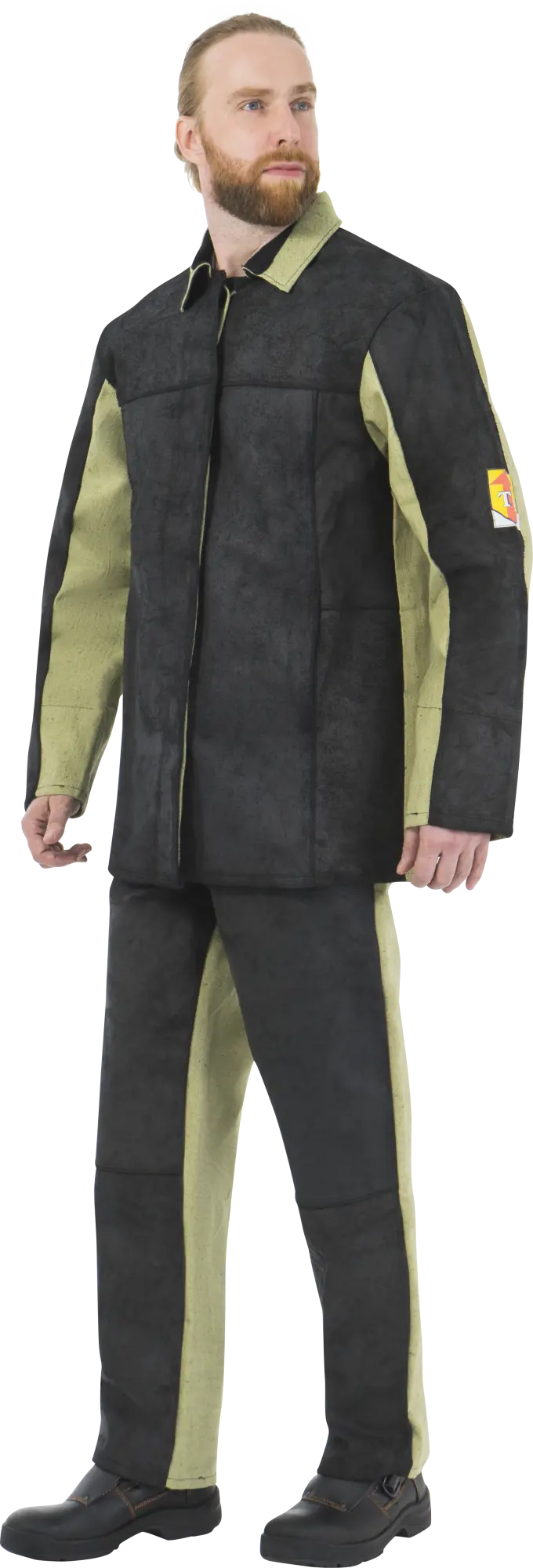 Костюм сварщика комб. 2 кл.защиты с БР (хаки/черный)