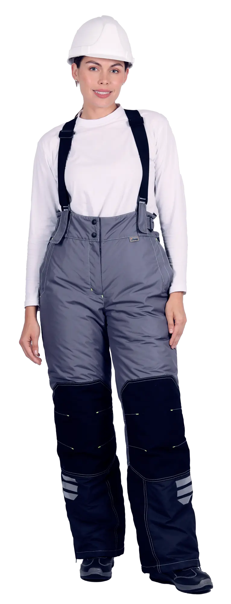 Брюки ЭДВАНС женские зимние (серый/т.серый/черный)